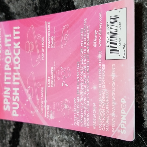 DISNEY SPINPOP PHONE GRIP MINNIE MOUSE TRIANGLES KICKSTAND - Picture 6 of 10